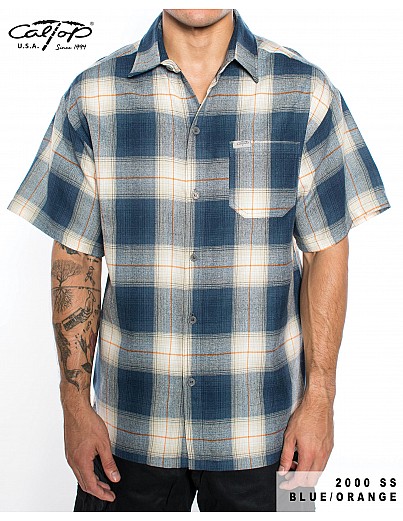 2000 S/S Plaid Color Base : BLUE-ORANGE