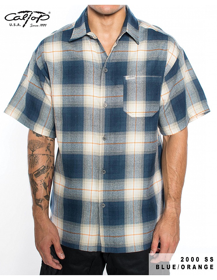 2000 S/S Plaid Color Base : BLUE-ORANGE