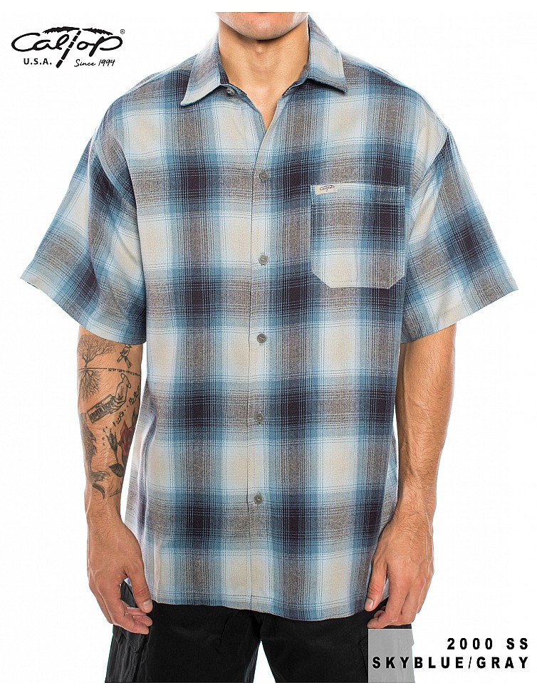2000 S/S Plaid Color Base : SKYBLUE-GRAY