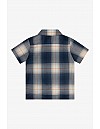 KS001 S/S PLAID : BLUE-ORANGE