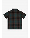 KS001 S/S PLAID : GREEN-BROWN
