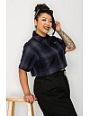 2000 S/S Girls Crop Tops : NAVY-GREY