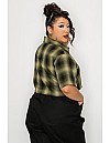 2000 S/S Girls Crop Tops : OLIVE-BLACK