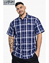1000 S/S Plaid Color Base : Navy-White
