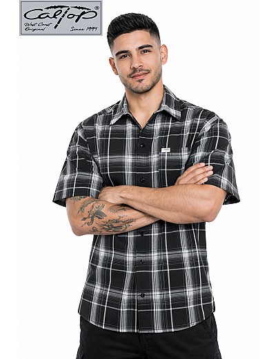 1000 S/S Plaid Color Base : BLACK-WHITE