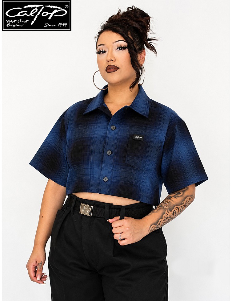2000 S/S Girls Crop Tops : Ocean-Black